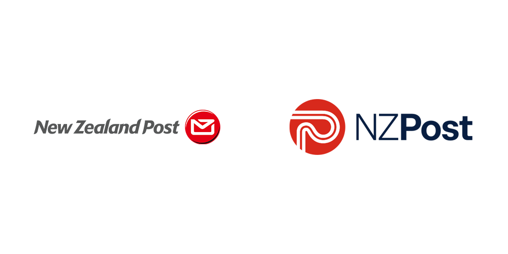新西蘭郵政LOGO新舊對比（左圖為舊）